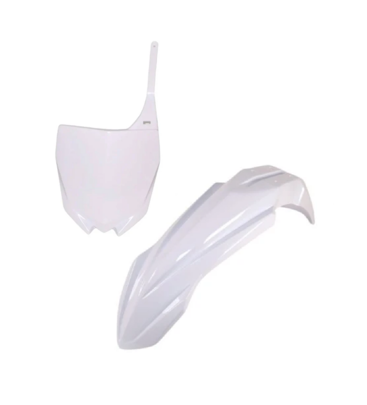 Yamaha YZ Numerokilpi + Etulokasuoja, Valkoinen
